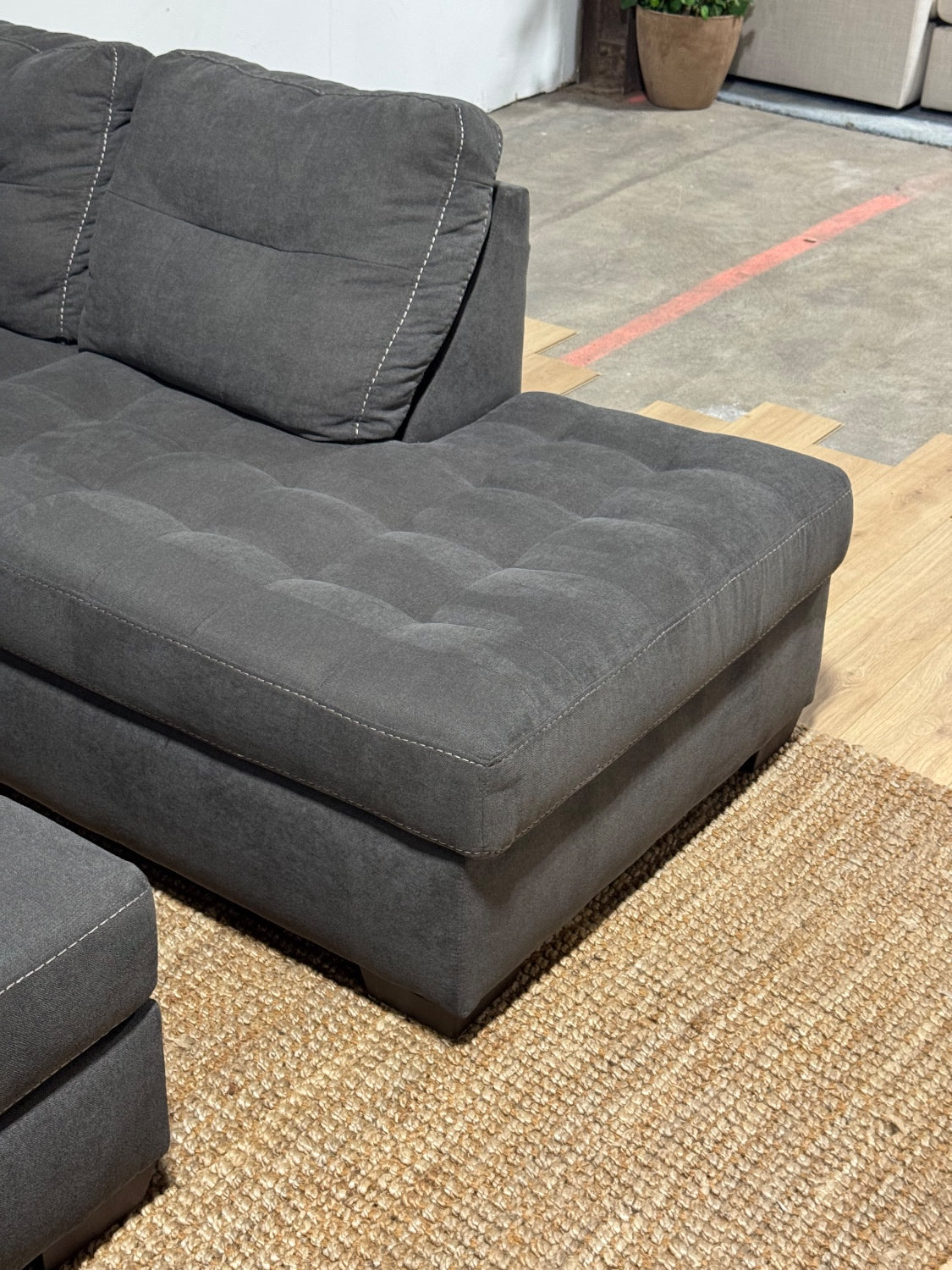 Gray Sectional Sofa + Outtoman đźš› Same Day Delivery