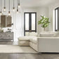 Elyza Linen 3-Piece Sectional with Chaise