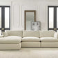 Elyza Linen 3-Piece Sectional with Chaise