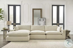 Elyza Linen Sectional with LAF Corner Chaise