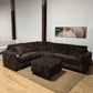 Haven Fluffy L-Shaped Sectional w/ Ottoman