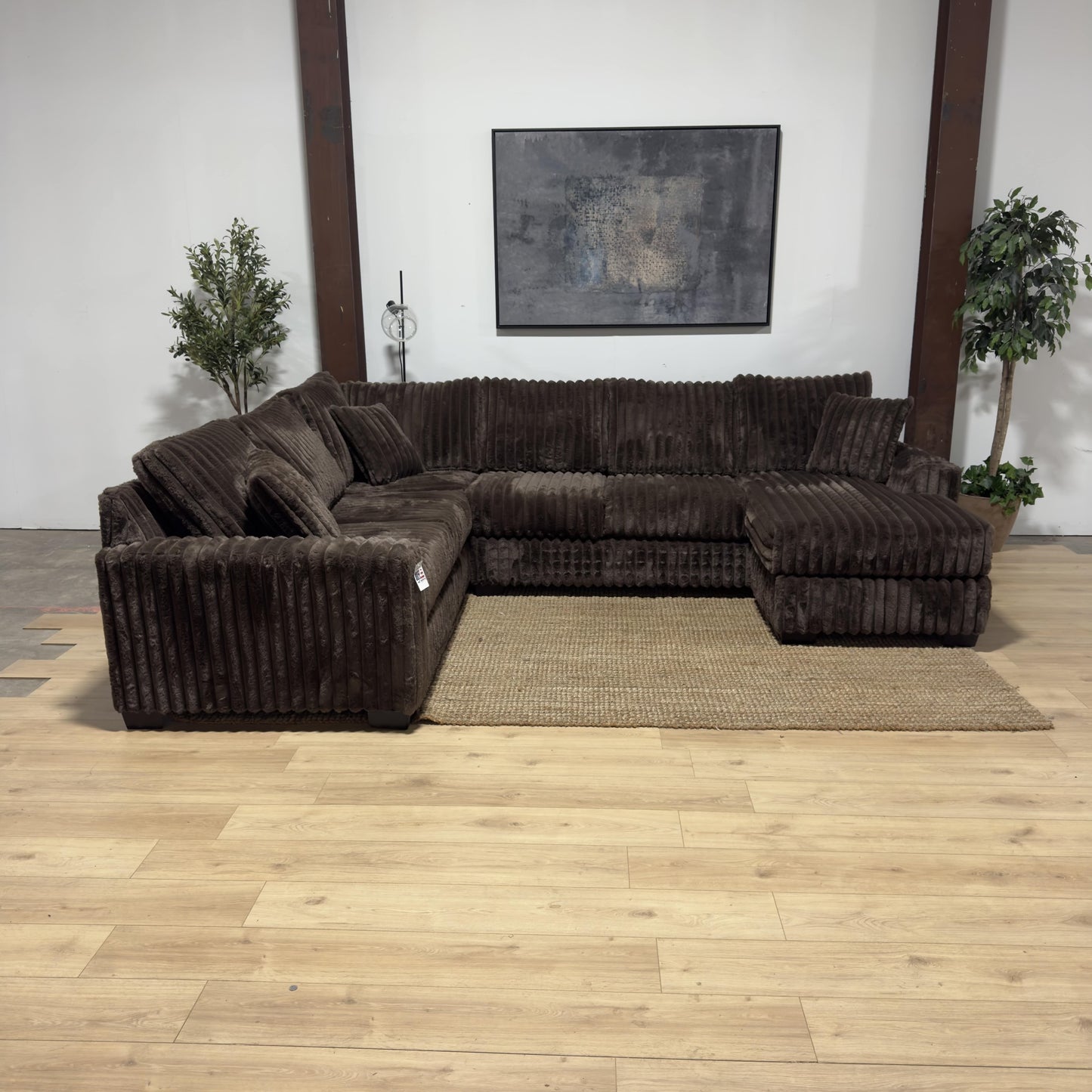 Monroe Fluffy U-Shape Sectional - Upgraded Seats