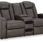 Fyne-Dyme Power Reclining Loveseat with Console