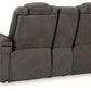 Fyne-Dyme Power Reclining Loveseat with Console
