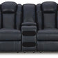 Fyne-Dyme Power Reclining Loveseat with Console