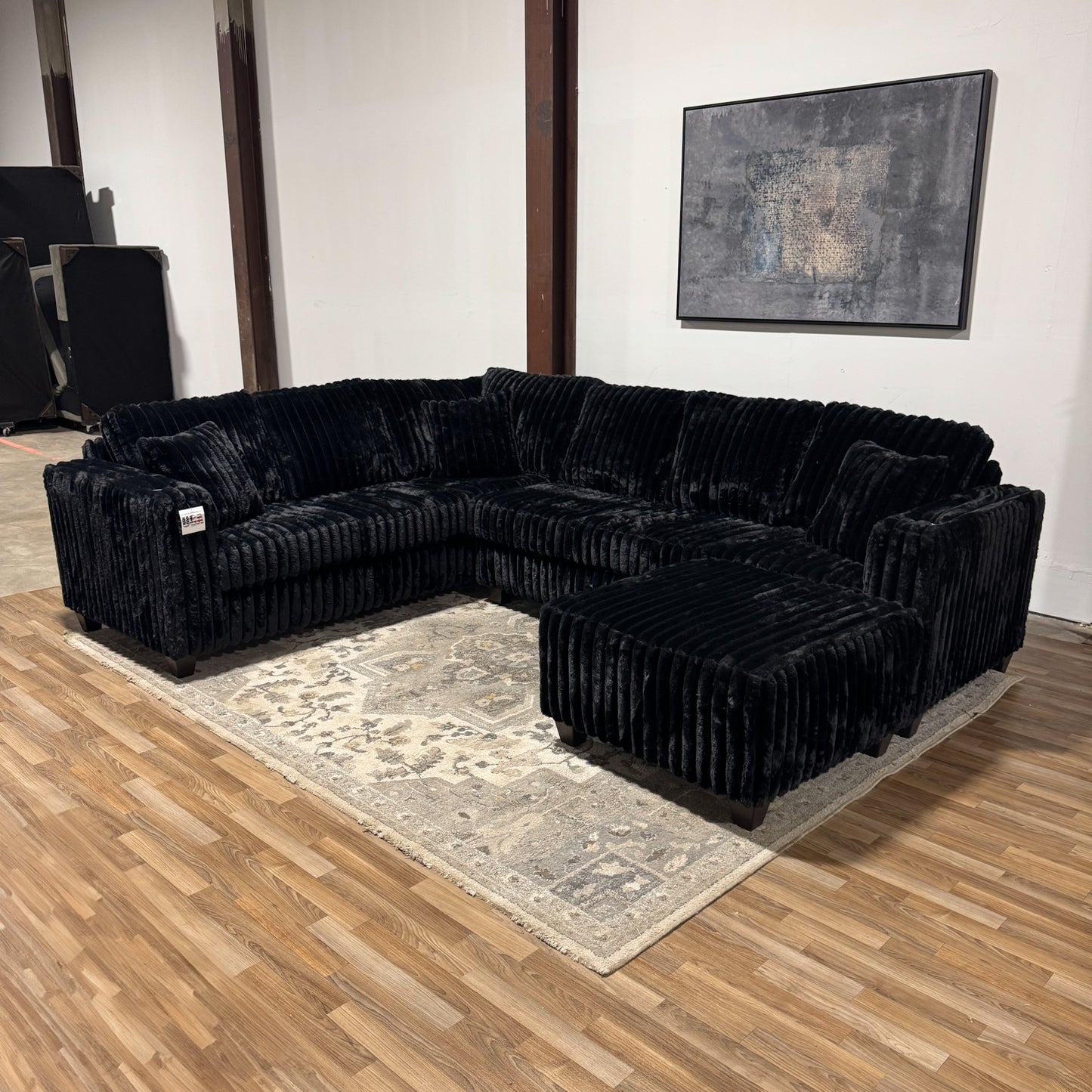 Haven – Fluffy Corduroy L Shape Sectional (+Outtoman)