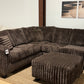 Haven Fluffy L-Shaped Sectional w/ Ottoman