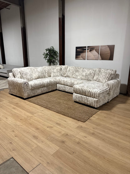 Monroe Fluffy U-Shape Sectional - Upgraded Seats