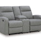 Gauntlet Reclining Loveseat with Console
