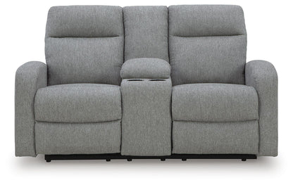 Gauntlet Reclining Loveseat with Console