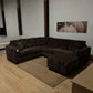 Haven Fluffy L-Shaped Sectional w/ Ottoman