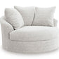 Cuddle Plush Oversized Swivel Accent Chair