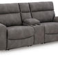 Next-Gen DuraPella Power Reclining Sectional Loveseat with Console
