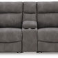 Next-Gen DuraPella Power Reclining Sectional Loveseat with Console