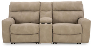 Next-Gen DuraPella Power Reclining Sectional Loveseat with Console