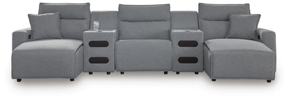 Modmax II Reclining Sectional with Double Chaise and Audio Consoles