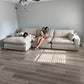 Siena 2-Piece Linen Modular Sofa Chaise