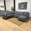 Lennox U-Shape Sectional - Dark Gray