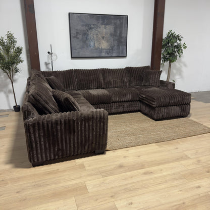 Monroe Fluffy U-Shape Sectional - Upgraded Seats