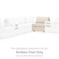 Modmax Balanced Sectional with Audio and Storage Consoles