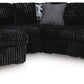 Midnight-Madness Sectional with Chaise