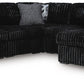 Midnight-Madness Sectional with Chaise