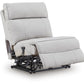Social Pointe Reclining Sectional with Storage Consoles
