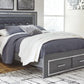 Lodanna Queen Panel Bed with 2 Storage Drawers