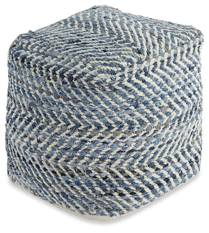 Chevron Pouf