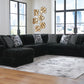Midnight-Madness 4-Piece Sectional with Chaise