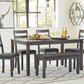 Bridson Dining Table and Chairs with Bench (Set of 6)