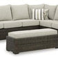 Brook Ranch Outdoor Sofa Sectional/Bench with Cushion (Set of 3)