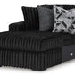 Midnight-Madness Sectional with Chaise