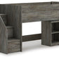 Frandern Loft Bed with Bookcase Storage