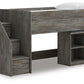 Frandern Loft Bed with Bookcase Storage