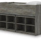Frandern Loft Bed with Bookcase Storage