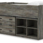 Frandern Loft Bed with Bookcase and Drawer Storage
