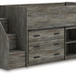 Frandern Loft Bed with Bookcase and Drawer Storage