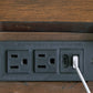 Lyncott Two Drawer Night Stand with USB-A and USB-C charging ports
