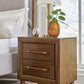 Lyncott Two Drawer Night Stand with USB-A and USB-C charging ports