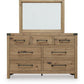 Ridgester Dresser and Mirror