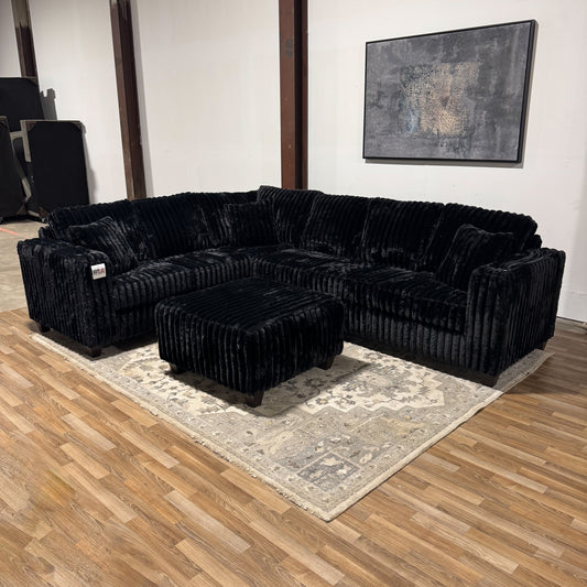 Haven – Fluffy Corduroy L Shape Sectional (+Outtoman)