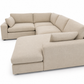 Siena Cloud 4-Piece Modular Sectional with Chaise