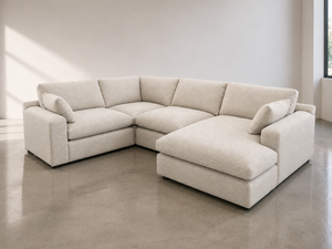 Siena Cloud 4-Piece Modular Sectional with Chaise