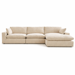 Elyza Linen 3-Piece Sectional with Chaise