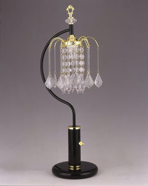 RAIN DROP TABLE LAMP 27 H BLACK image
