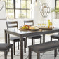 Bridson Dining Table and Chairs with Bench (Set of 6)