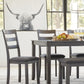 Bridson Dining Table and Chairs with Bench (Set of 6)