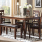 Bennox Dining Table and Chairs with Bench (Set of 6)