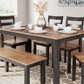 Gesthaven Dining Table with 4 Chairs and Bench (Set of 6)